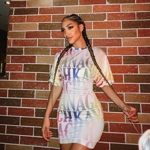 Multicolor tee dress